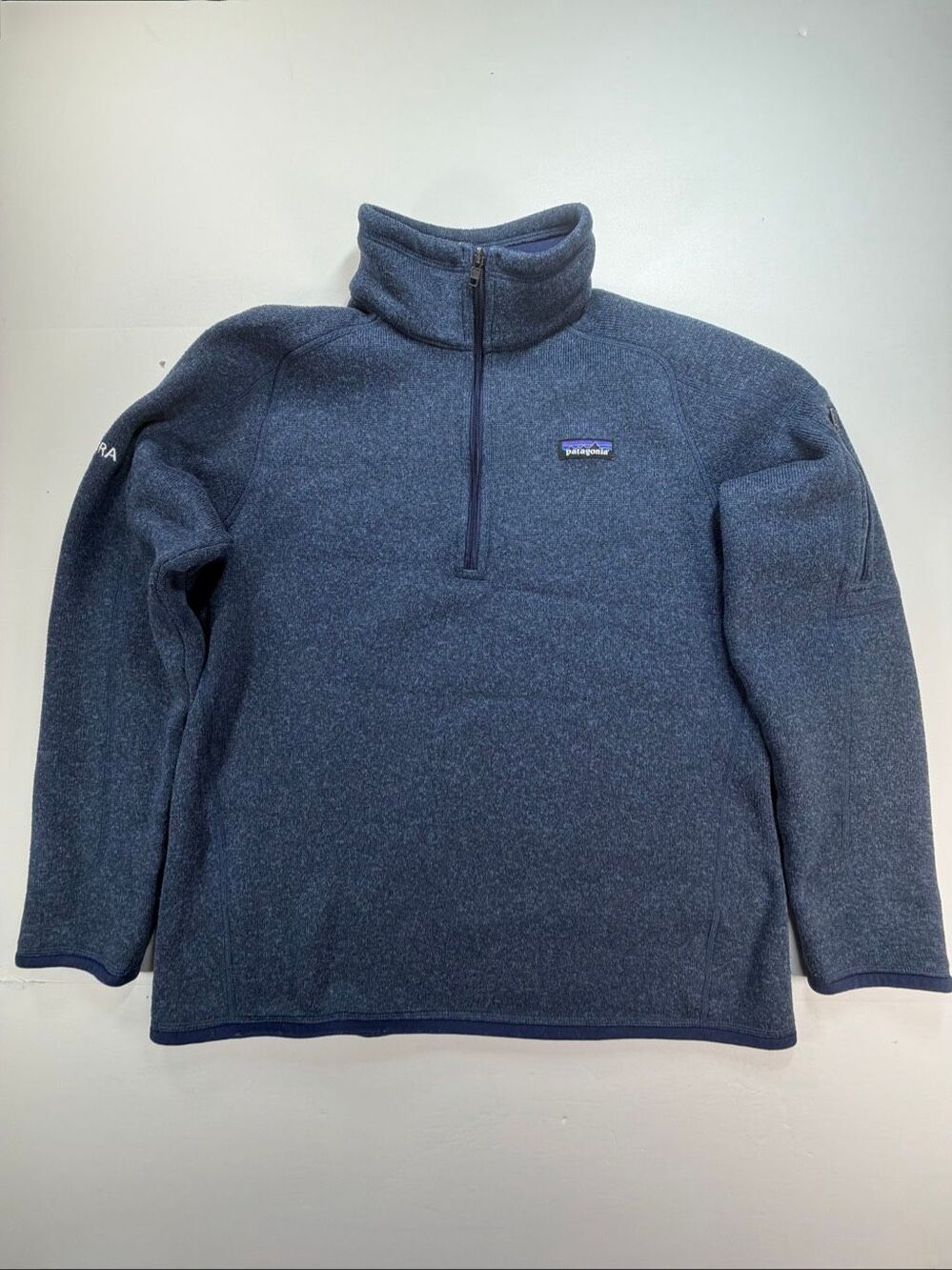 Patagonia Better Sweater 1/4 Zip Fleece Blue Women’s Size XL doTERRA Logo